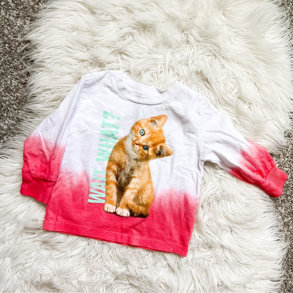 H by Halston Wait What Kitten Graphic Tee 3T